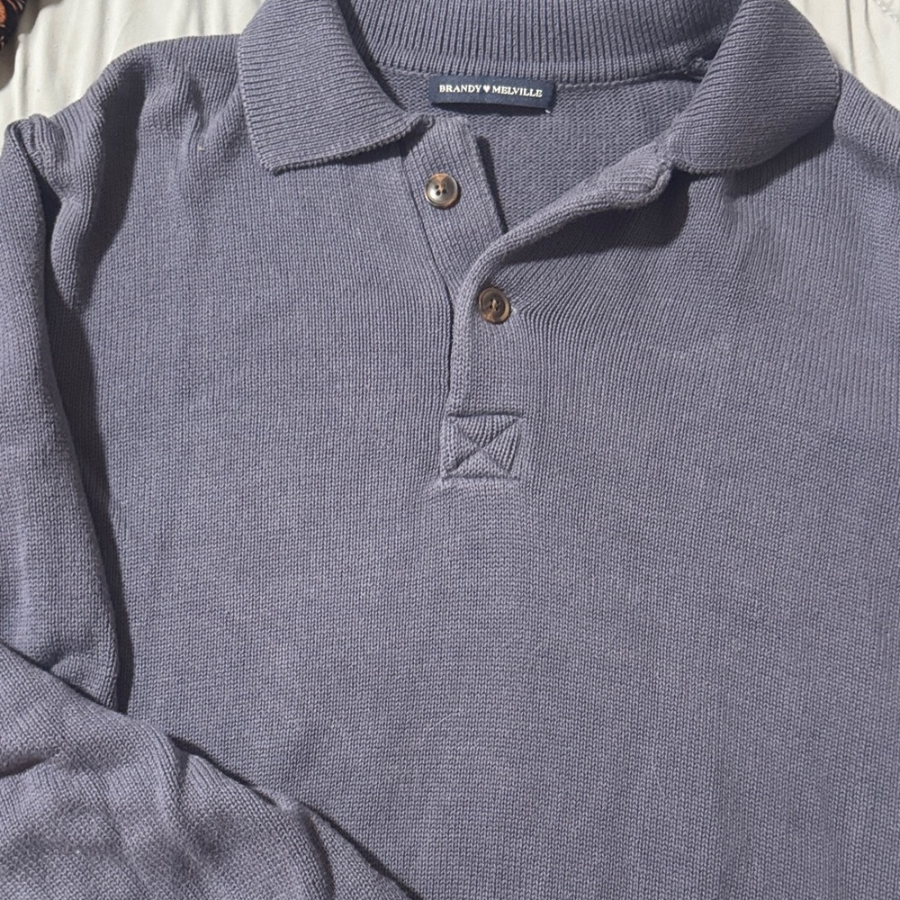Brandy Melville Charcoal Polo Shirt